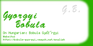 gyorgyi bobula business card